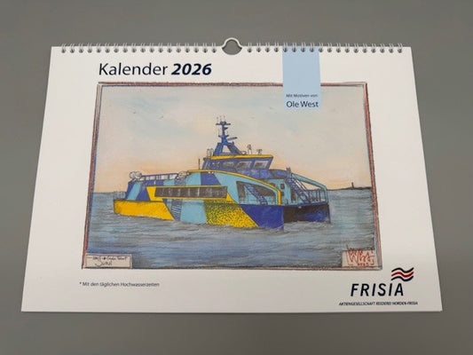 FRISIA Kalender 2026 mit Ole West Motiven