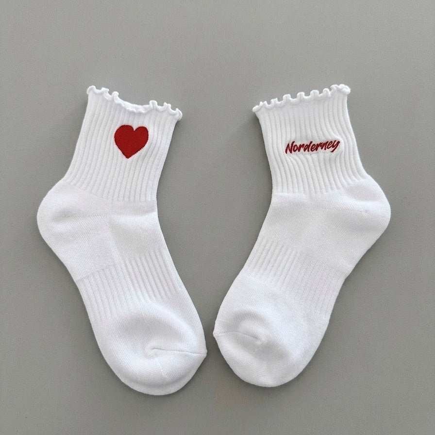 Socken Norderney Herz
