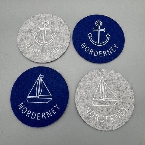 Filzuntersetzer Norderney