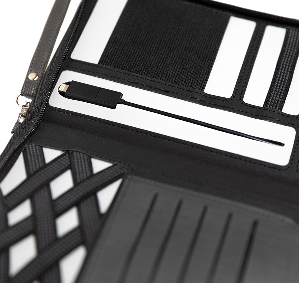 Brieftasche mit Powerbank